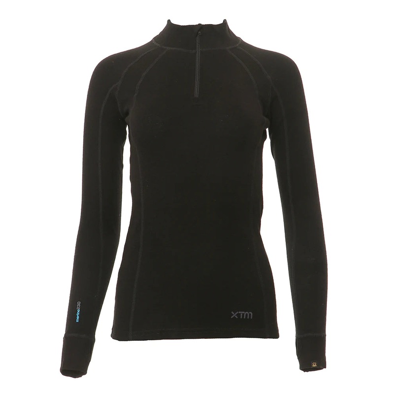 XTM Women's Merino Ladies Zipneck - Black