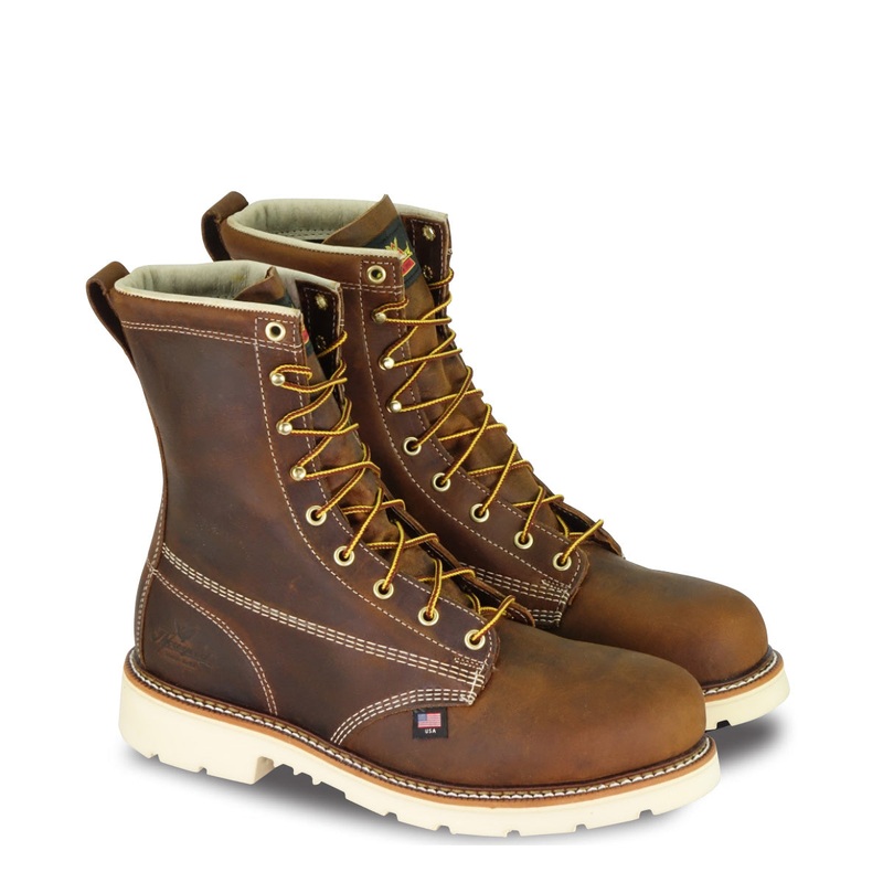 Thorogood 804-4379 Men's American Heritage 8" Plain Toe MAXWear 90 Steel Safety Toe Work Boot