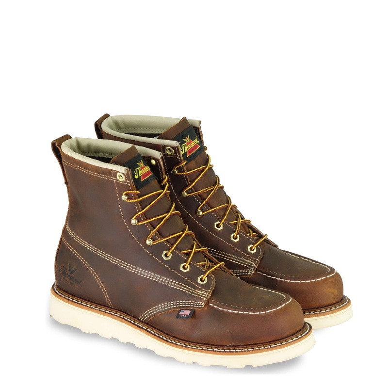 Thorogood 814-4203 Men's American Heritage 6" Brown Moc Toe MAXWear Wedge Non-Safety Toe Work Boot