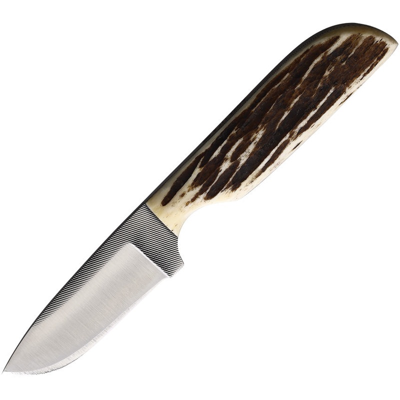 Anza LJ Bone Drop Point Fixed Blade Knife w/ Leather Belt Sheath WKR6LJB