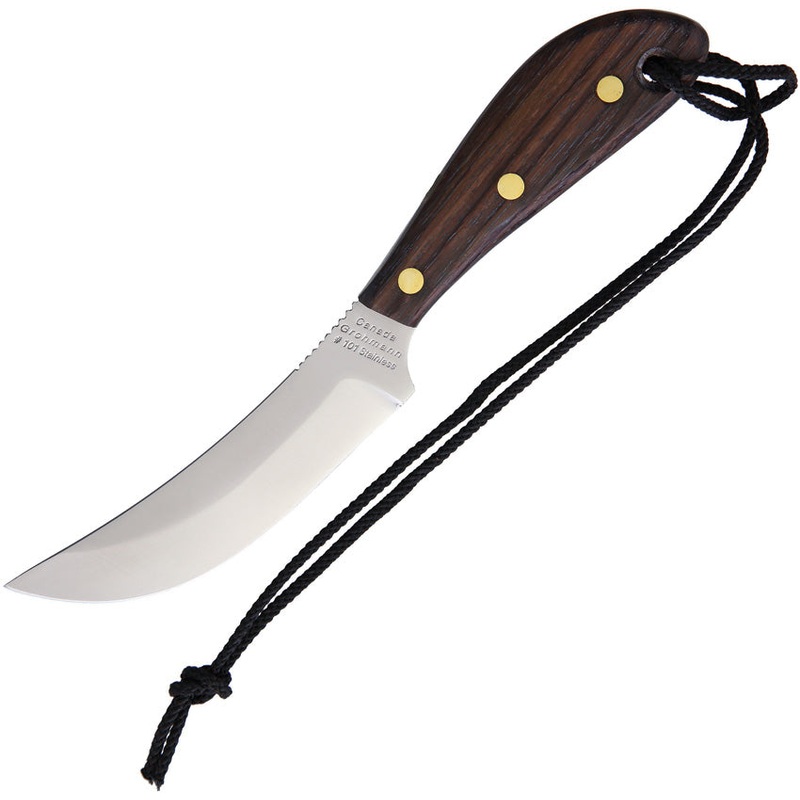 Grohmann Standard Skinner Rosewood Stainless Fixed Blade Knife w/ Sheath 101S