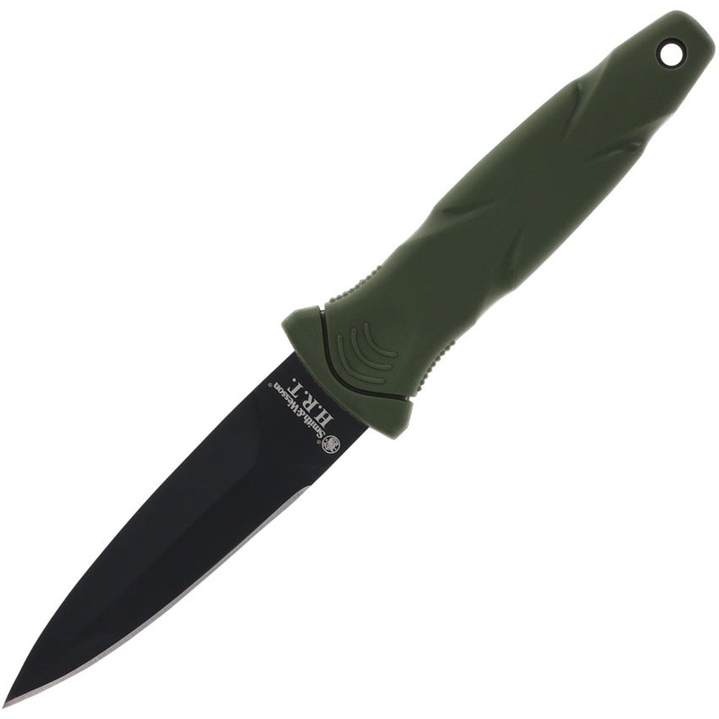 Smith & Wesson HRT OD Green Stainless Dagger Fixed Blade Boot Knife 1189664