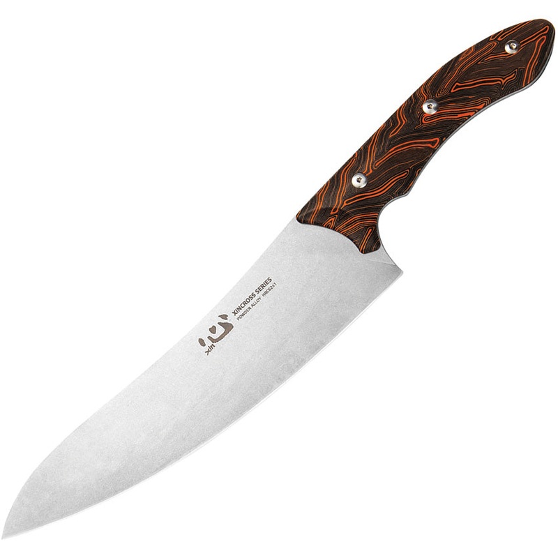 Xin Cutlery Tactical Style Chef's Black/Orange Stainless Kitchen Knife 144