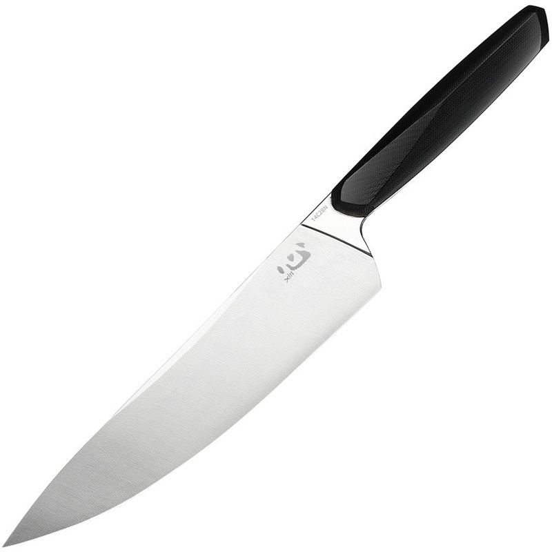 Xin Cutlery XinCore Chef's Black Sculpted G10 14C28N Kitchen Knife 124   - On Sale