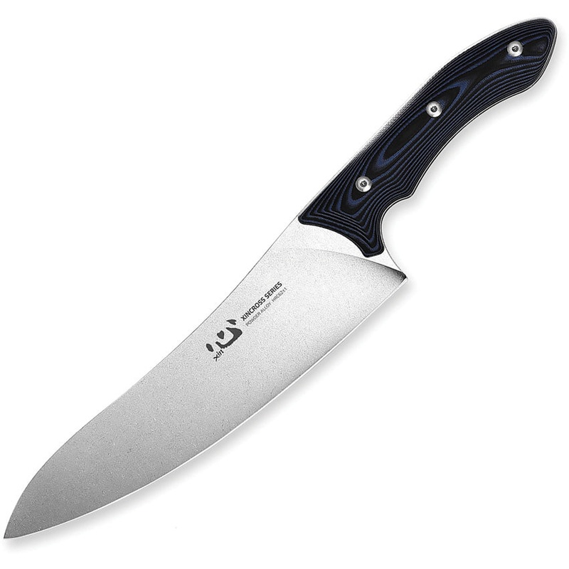 Xin Cutlery XinCross Tactical Chef Black/Blue Stainless Kitchen Knife 113   - On Sale