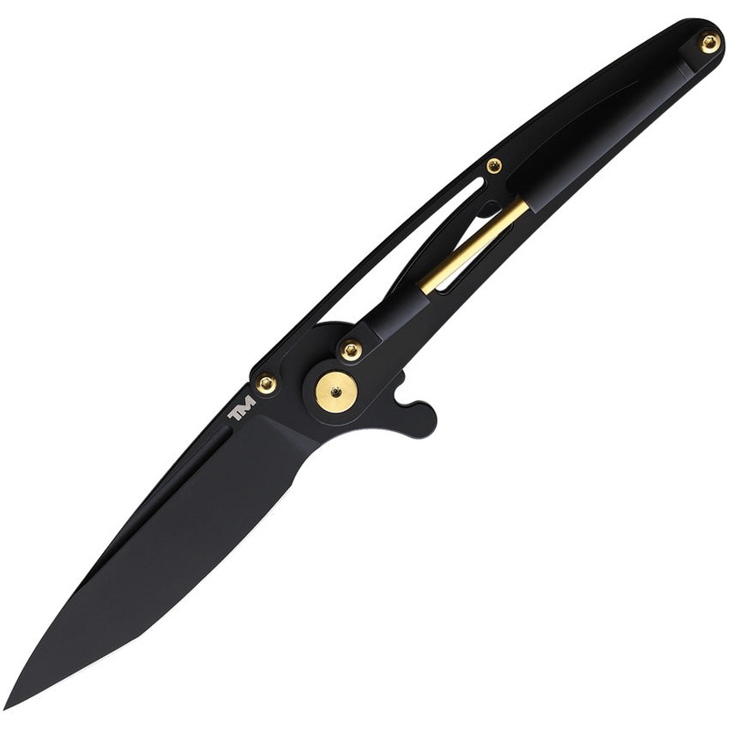 Beyond EDC Pneumatic Actuator LTE Black Titanium Folding M390 Pocket Knife CTM2302