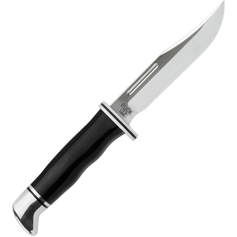 Buck Brahma Black Phenolic 420HC Clip Point Fixed Blade Knife w/ Sheath 117BKS