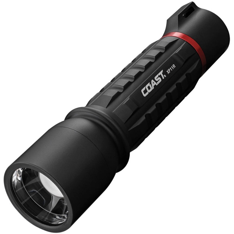 Coast XP11R Black & Red Aluminum Water Resistant Flashlight 30326