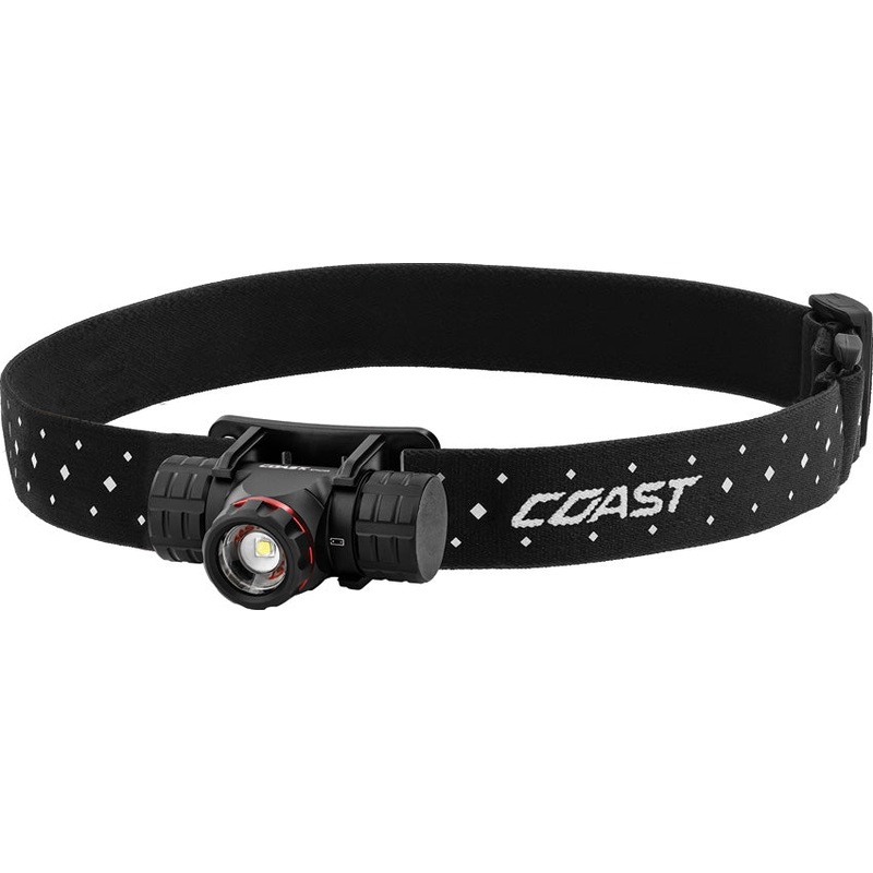 Coast XPH25R Black/White/Red Aluminum Water Resistant Flashlight 30333