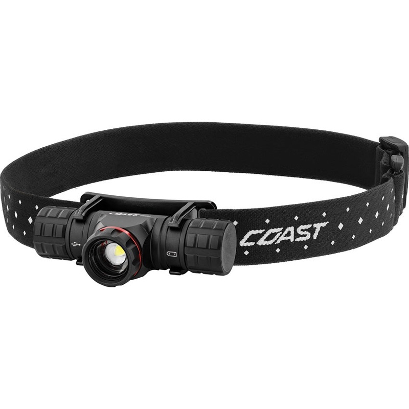 Coast XPH30R Black/White/Red Aluminum Water Resistant Flashlight 30334