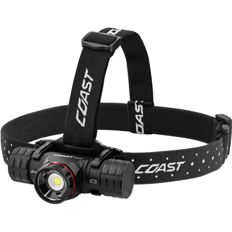 Coast XPH34R Black/White/Red Aluminum Water Resistant Flashlight 30344