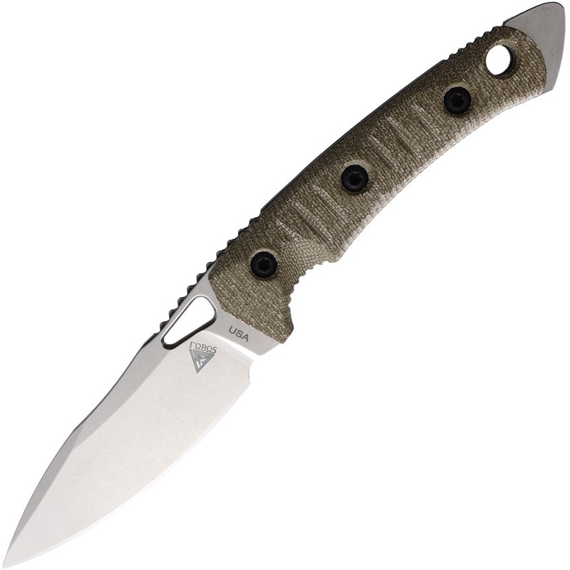 Fobos Knives Cacula OD Green Micarta S35VN Stainless Steel Fixed Blade Knife 055
