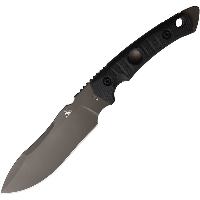 Fobos Knives Tier1-BC Black Smooth G10 Stainless Steel Fixed Blade Knife 073