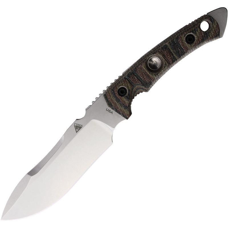 Fobos Knives Tier1-BC Brown Camo Micarta Stainless Steel Fixed Blade Knife 069