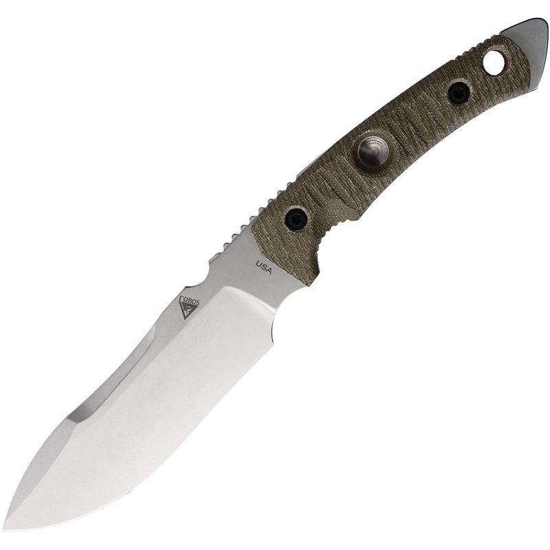 Fobos Knives Tier1-BC Green Micarta Stainless Steel Fixed Blade Knife 068