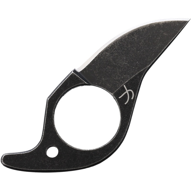 Fred Perrin 1907 Fixed Blade Neck Knife Black Stainless Fixed Blade Knife 1907