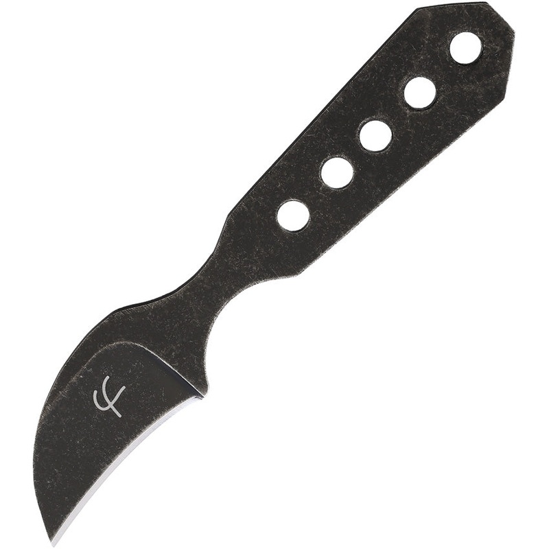 Fred Perrin Le Fruit Black 440C Stainless Steel Fixed Blade Knife w/ Sheath 1904