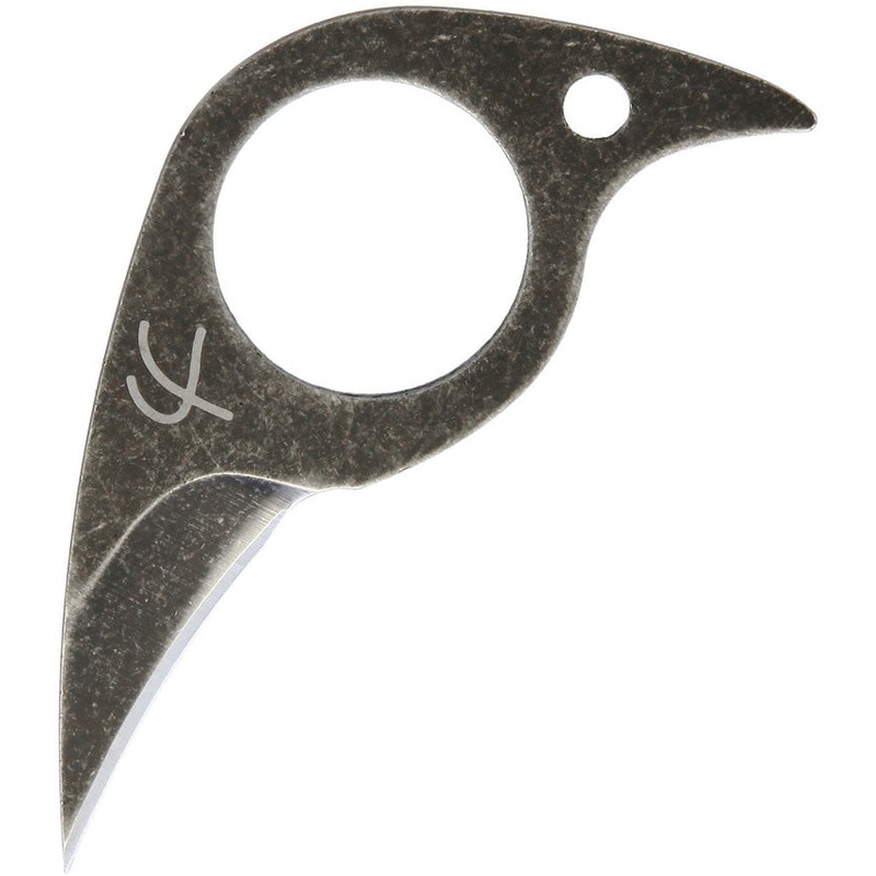 Fred Perrin Mini-Pic Grey 440C Stainless Steel Fixed Blade Knife w/ Sheath 1803