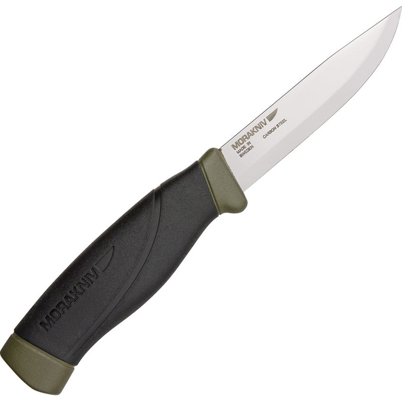 Mora Morakniv Companion Heavy Duty Black Rubber Carbon Steel Fixed Blade Knife 01458