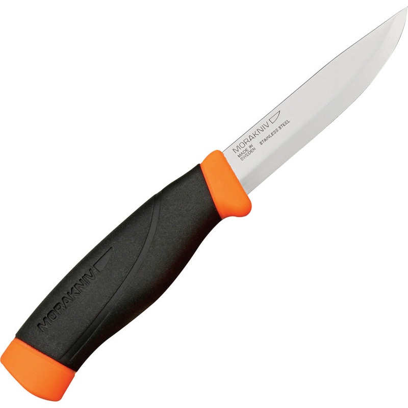 Mora Morakniv Companion Pinpack Orange & Black Rubber Stainless Fixed Blade Knife 01409