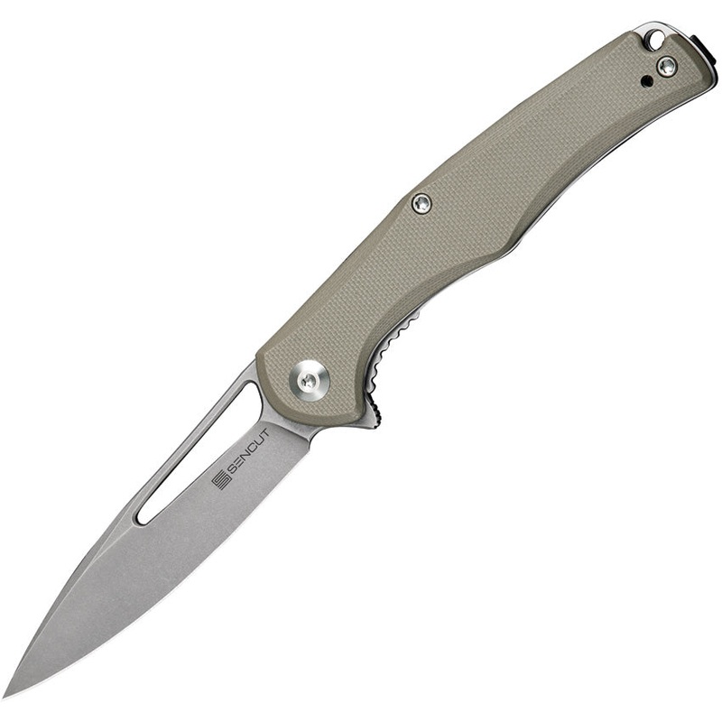 SENCUT Citius Linerlock Tan G10 Folding 9Cr18MoV Drop Point Pocket Knife 01B