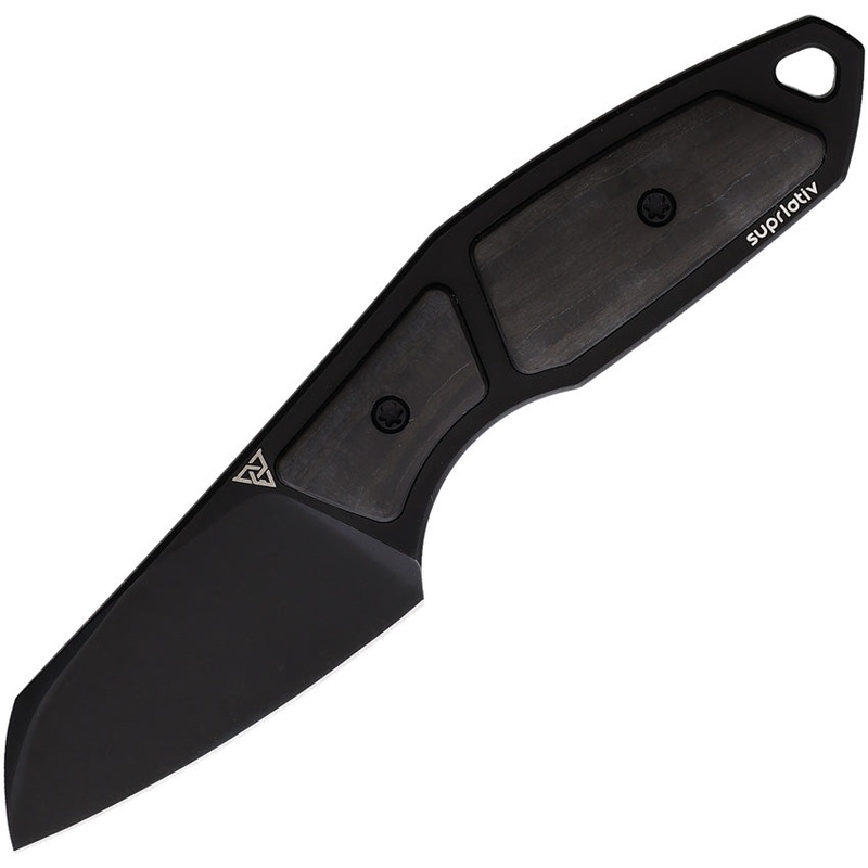 Suprlativ Hella Black Carbon Fiber Bohler M390 Steel Fixed Blade Knife 002