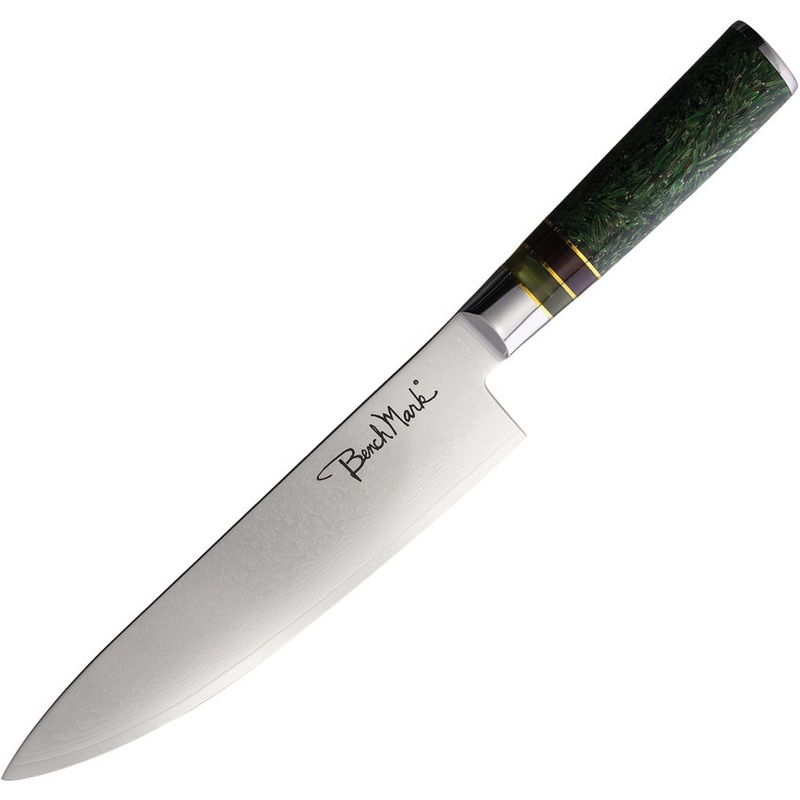 Benchmark Chef's Japanese Greenwood Damascus Kitchen Knife 121   - On Sale
