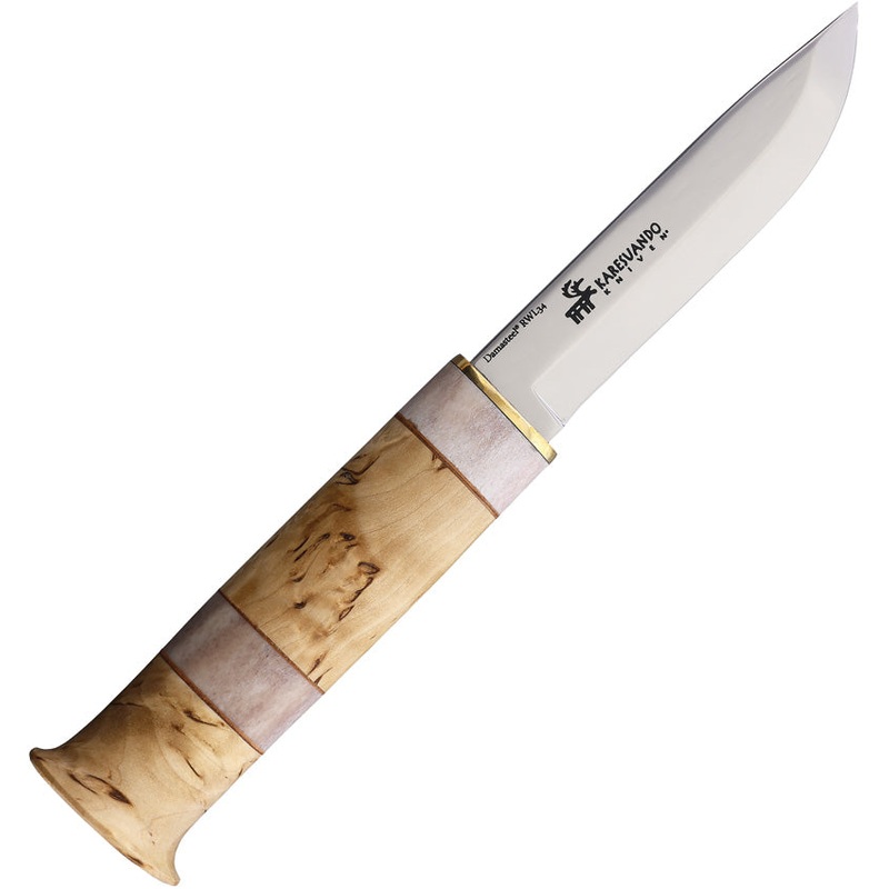 Karesuando Kniven Sami Jarven Hunter Tan Birch RWL-34 Fixed Blade Knife 351302