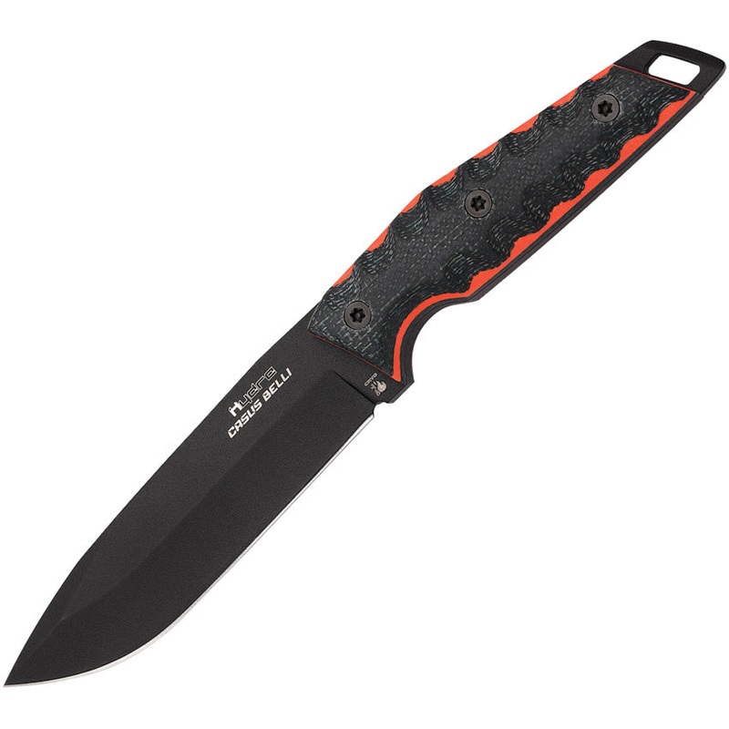 Hydra Knives Casus Belli Black & Red Micarta Sleipner Fixed Blade Knife S10