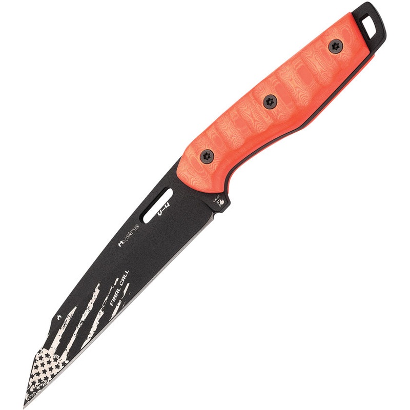 Hydra Knives Final Call IV Orange Micarta Sleipner Steel Fixed Blade Knife S14