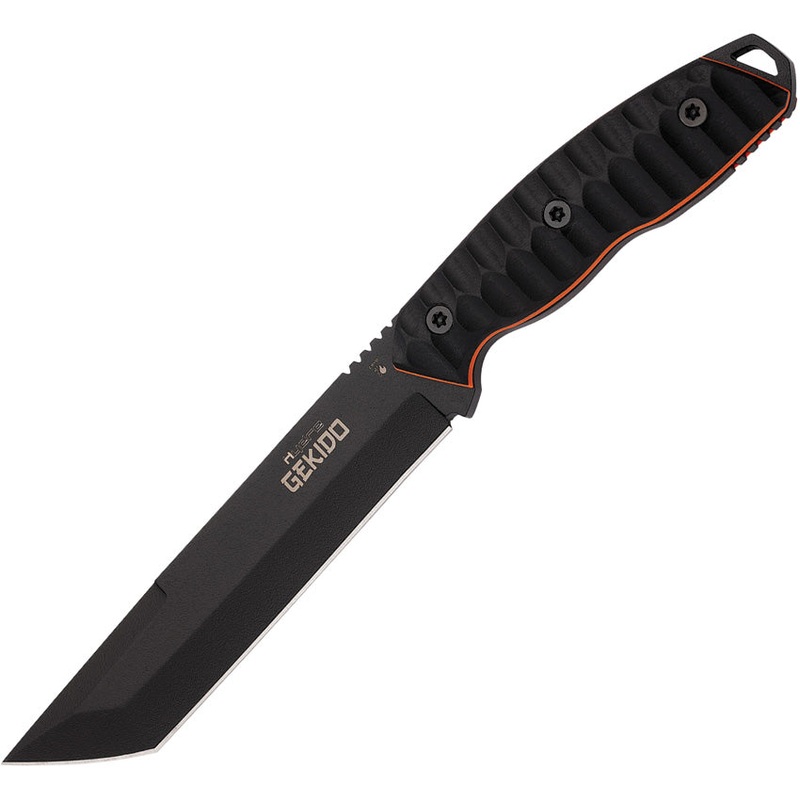 Hydra Knives Gekido Black G10 Sleipner Steel Fixed Blade Knife w/ Sheath S09  -On Sale