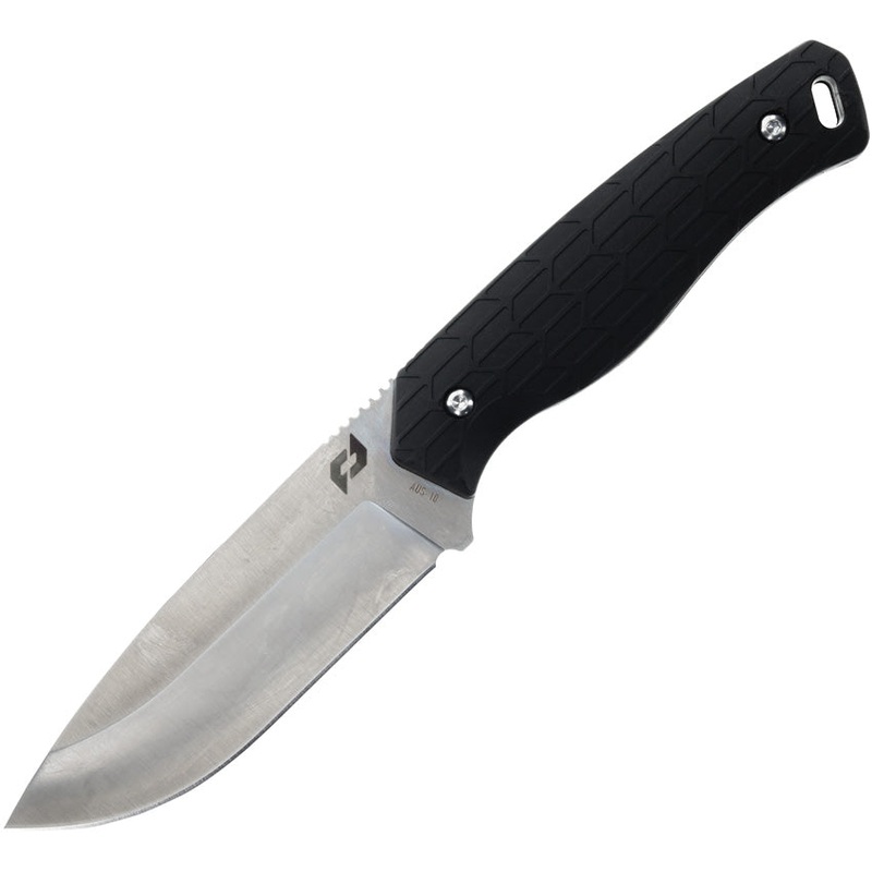 Schrade Exertion Black Smooth Nylon AUS-10A Steel Fixed Blade Knife 1159309