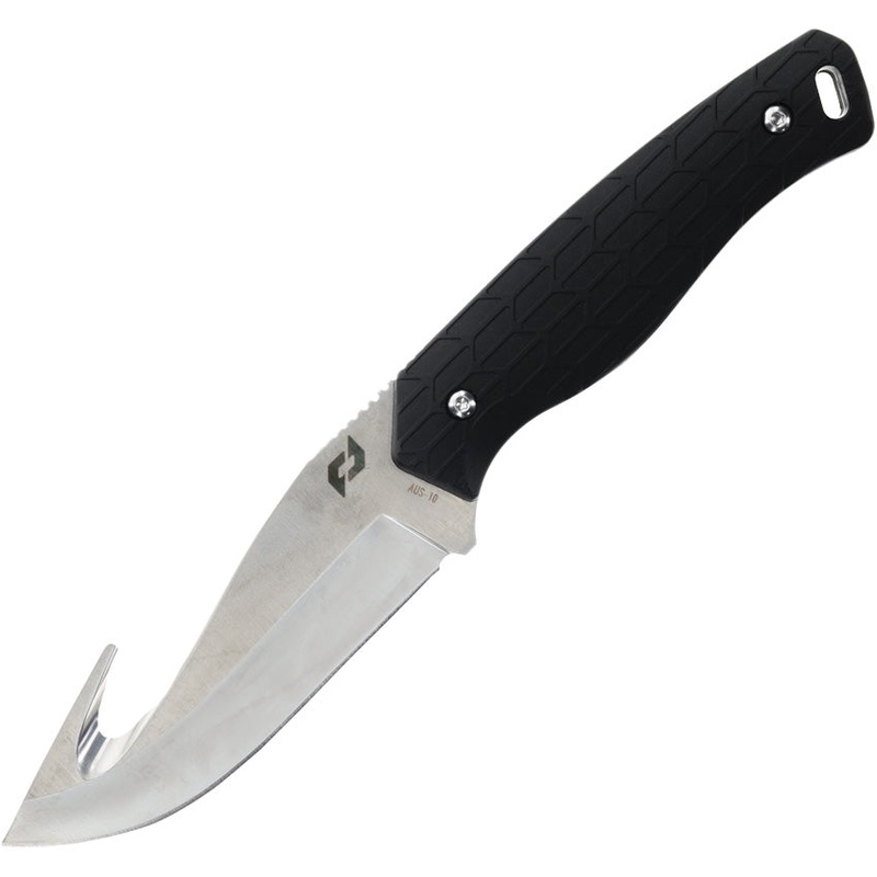 Schrade Exertion Black Smooth Synthetic AUS-10A Steel Fixed Blade Knife 1159308