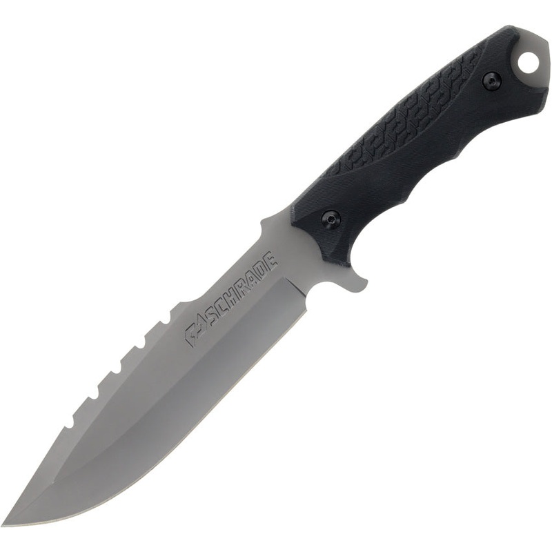 Schrade Extreme Survival Black G10 AUS-10A Steel Fixed Blade Knife 1182512