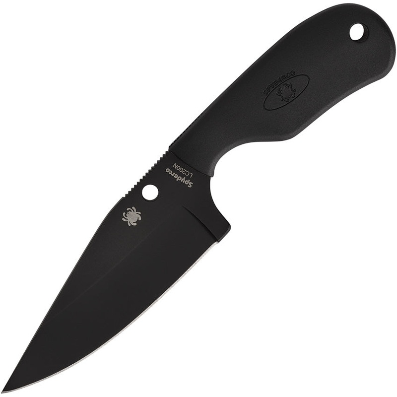 Spyderco Subway Bowie Black FRN LC200N Fixed Blade Knife w/ Sheath FB48PBBK
