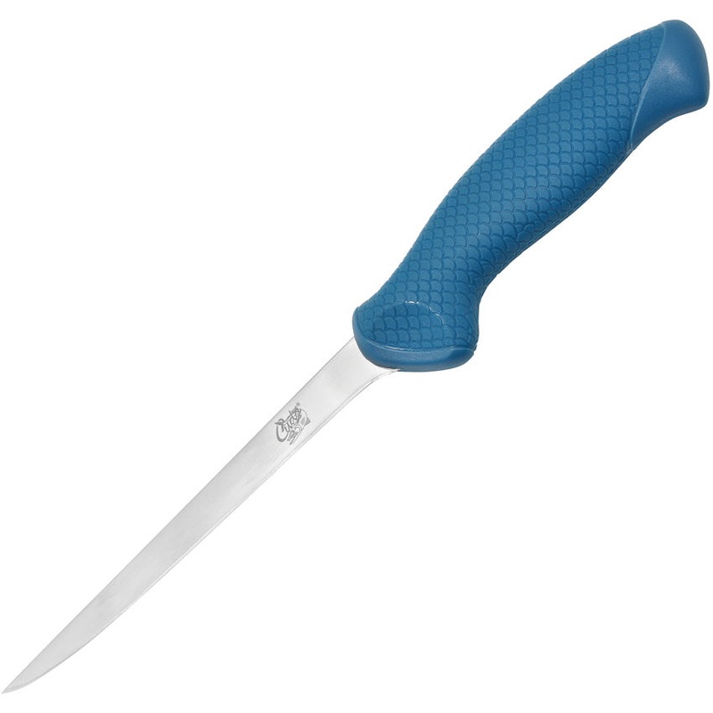Camillus AquaTuff Fillet 6'' Blue Carbide Stainless Fixed Blade Knife 23045