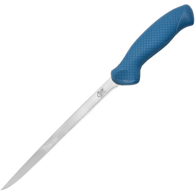 Camillus AquaTuff Fillet 9'' Blue Carbide Stainless Fixed Blade Knife 23047