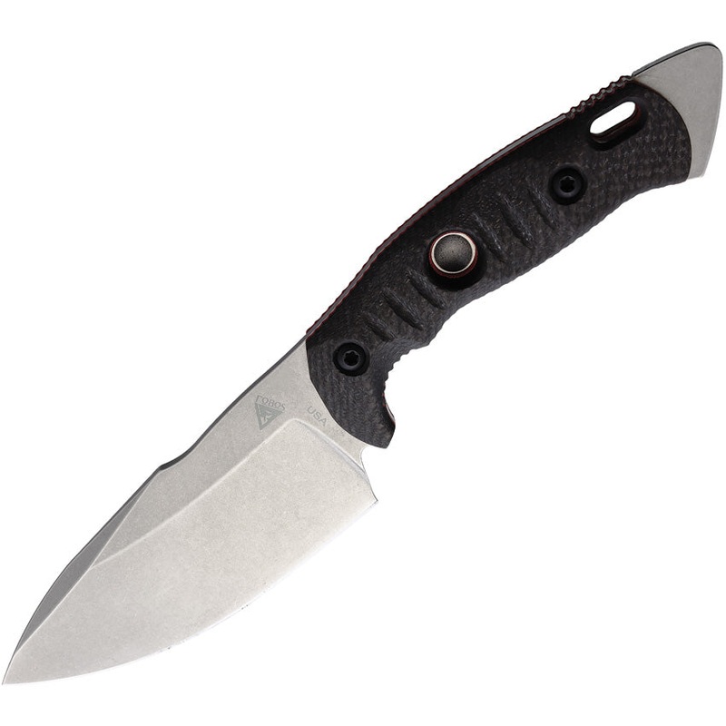 Fobos Knives Alaris Black Carbon Fiber Carbon Steel Fixed Blade Knife 048
