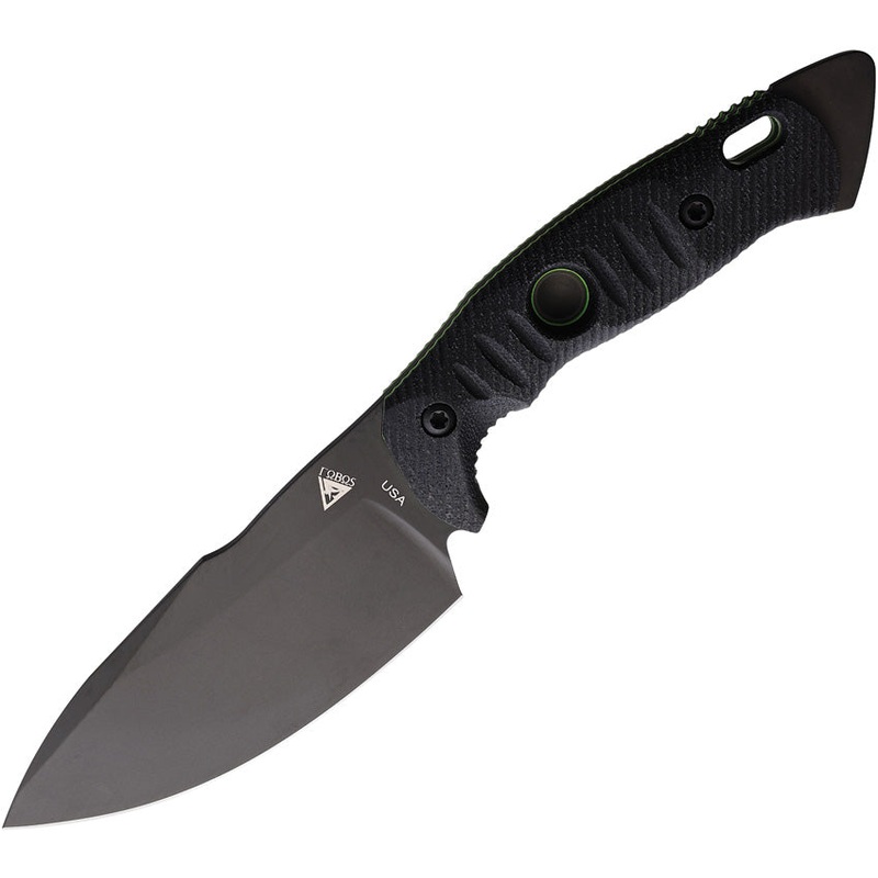 Fobos Knives Alaris Black Micarta Carbon Steel Fixed Blade Knife w/ Sheath 037