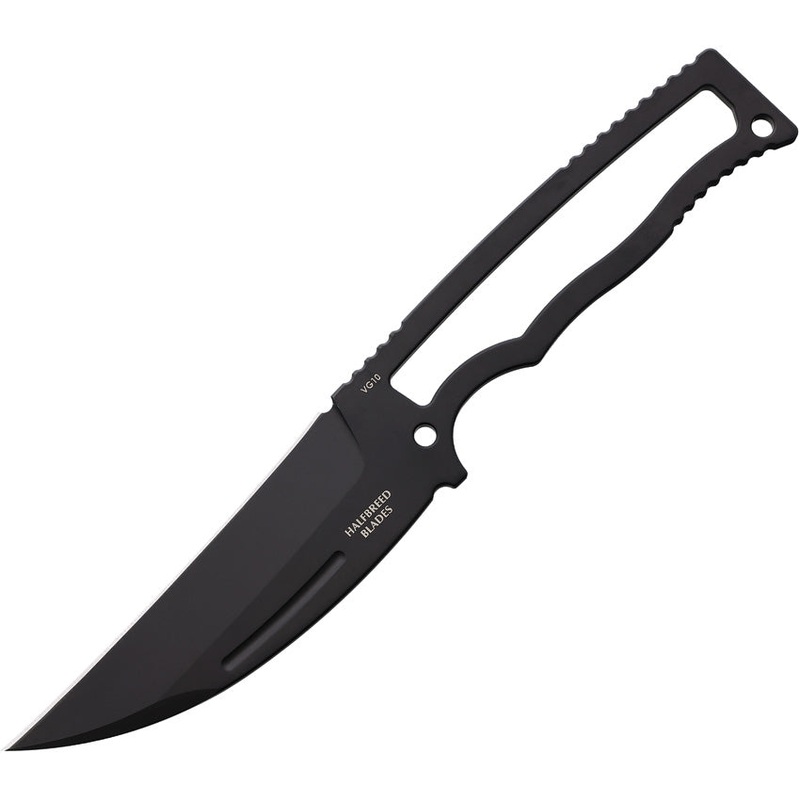 Halfbreed Blades Compact Field Black Stainless Steel Fixed Blade Knife CFK02BLK