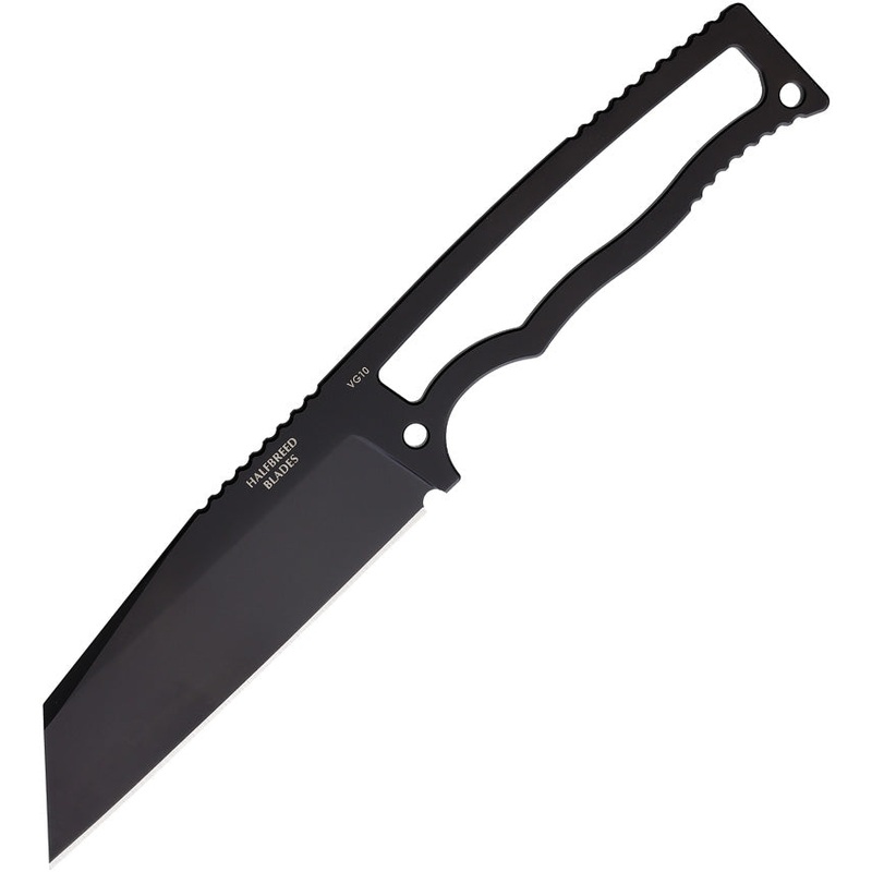 Halfbreed Blades Compact Field Black Stainless Steel Fixed Blade Knife CFK04BLK