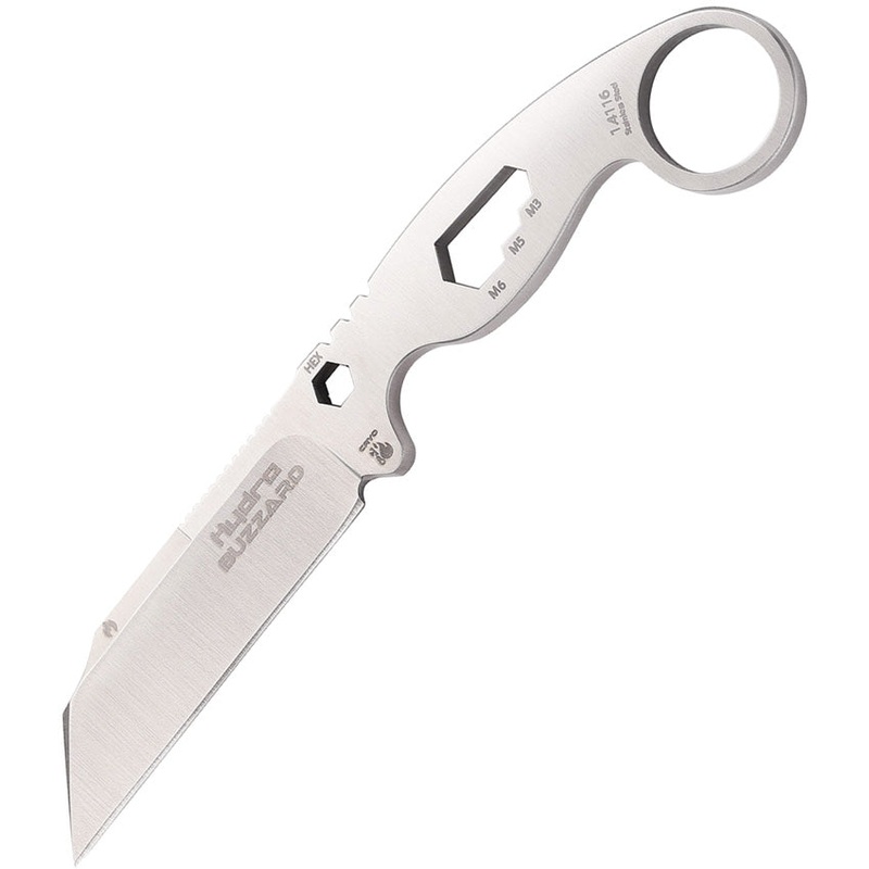 Hydra Knives Buzzard White Hawk Gray 1.4116 Stainless Fixed Blade Knife S01SBL