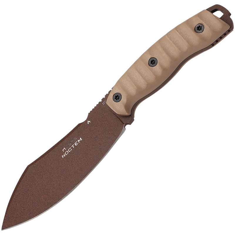 Hydra Knives Noctem Tan G10 Bohler K110 Fixed Blade Knife w/ Kydex Sheath S08