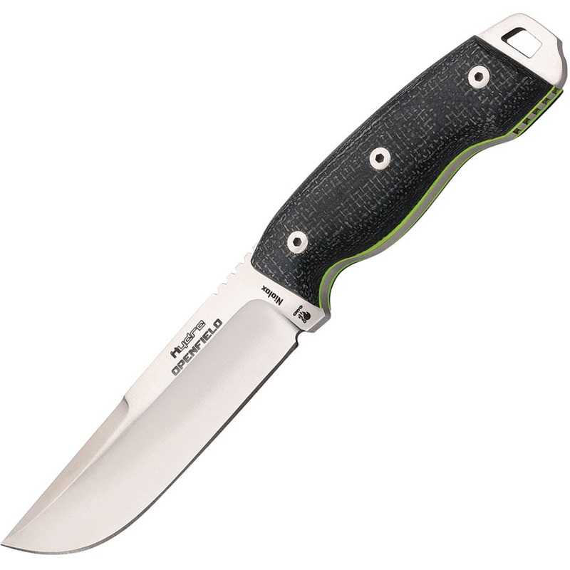 Hydra Knives Openfield Black Micarta Niolox Fixed Blade Knife w/ Sheath S02  -On Sale
