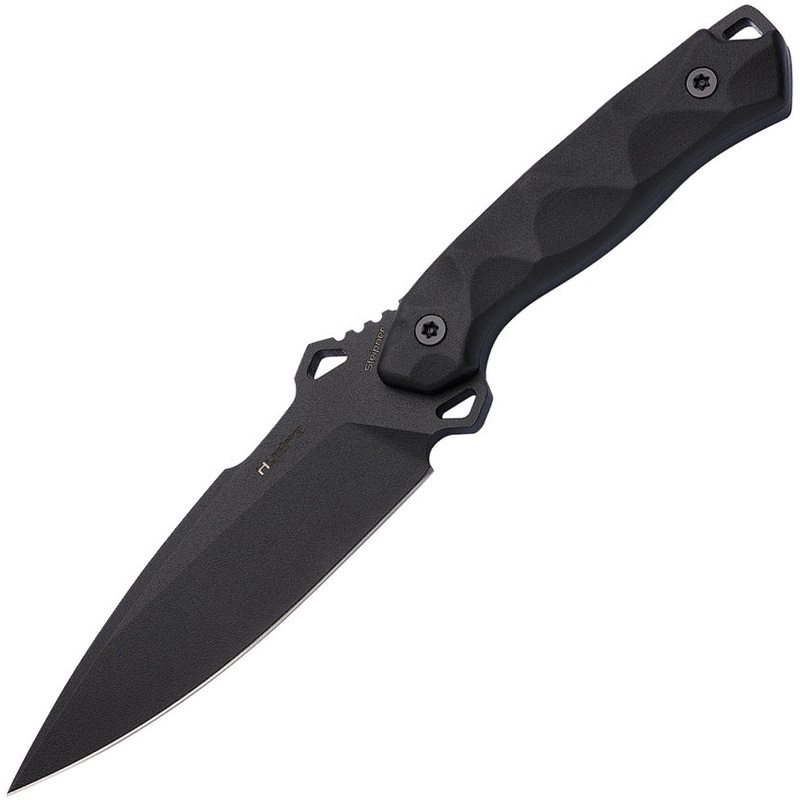 Hydra Knives Phobos Black G10 Sleipner Steel Fixed Blade Knife w/ Sheath S16BL