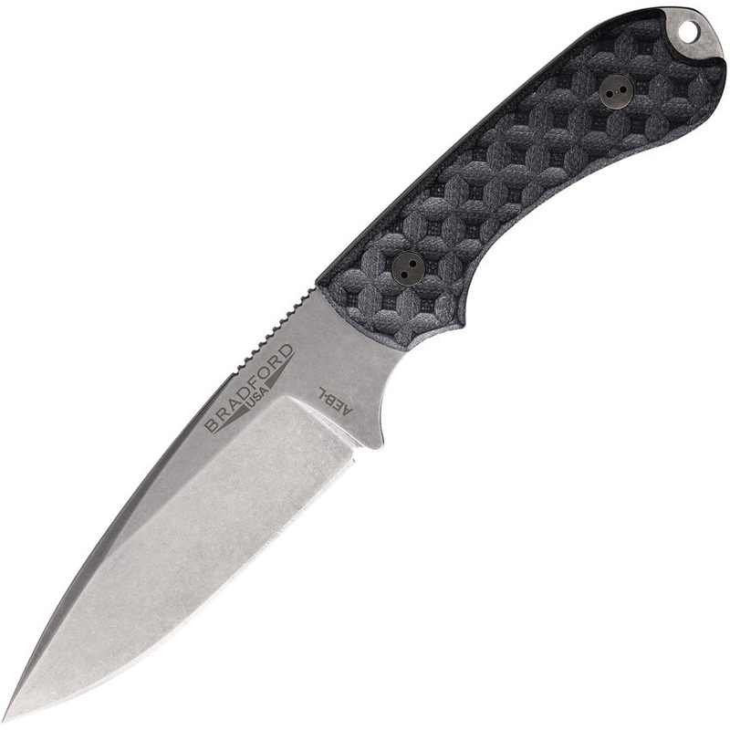 Bradford Knives Guardian 3.2 Black G10 AEB-L Drop Pt Fixed Blade Knife 32FE001A