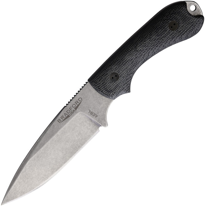 Bradford Knives Guardian 3.2 Black Micarta AEB-L Fixed Blade Knife 32FE101A
