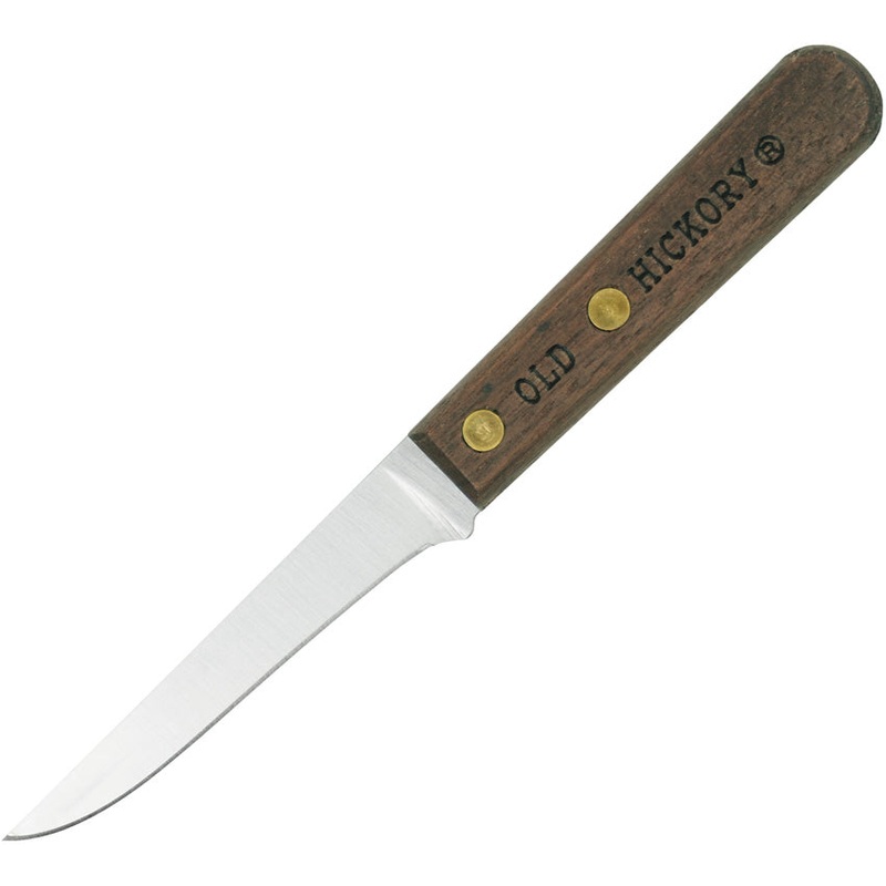 Old Hickory Mini Fillet Brown Wood 1075HC Steel Fixed Blade Knife 7028