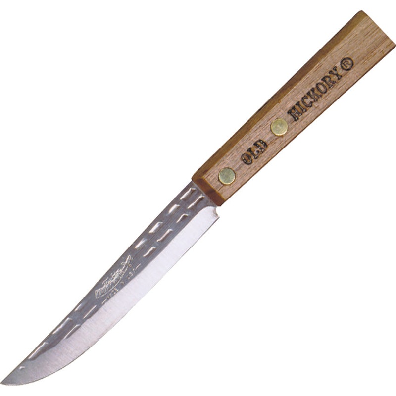 Old Hickory Paring Brown Wood Carbon Steel Fixed Blade Knife 7504