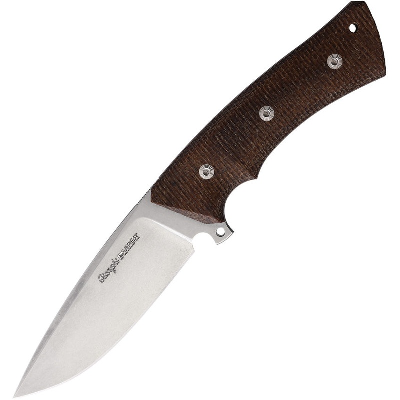 Viper Giangi Brown Burlap Micarta Bohler N690 Fixed Blade Knife w/ Sheath 4882IM